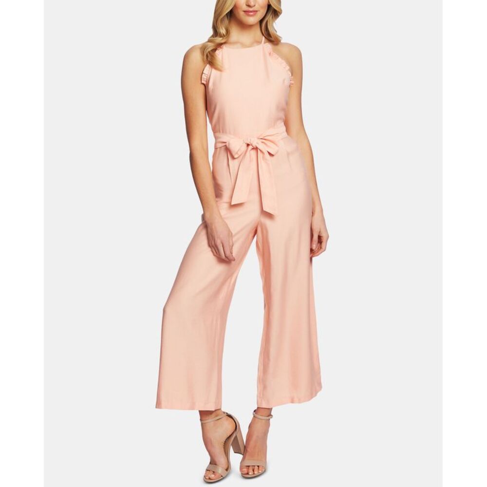 Cece Ruffled Tie Front Jumpsuit